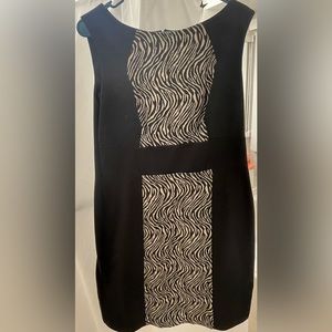 Black/Tan Zebra print dress